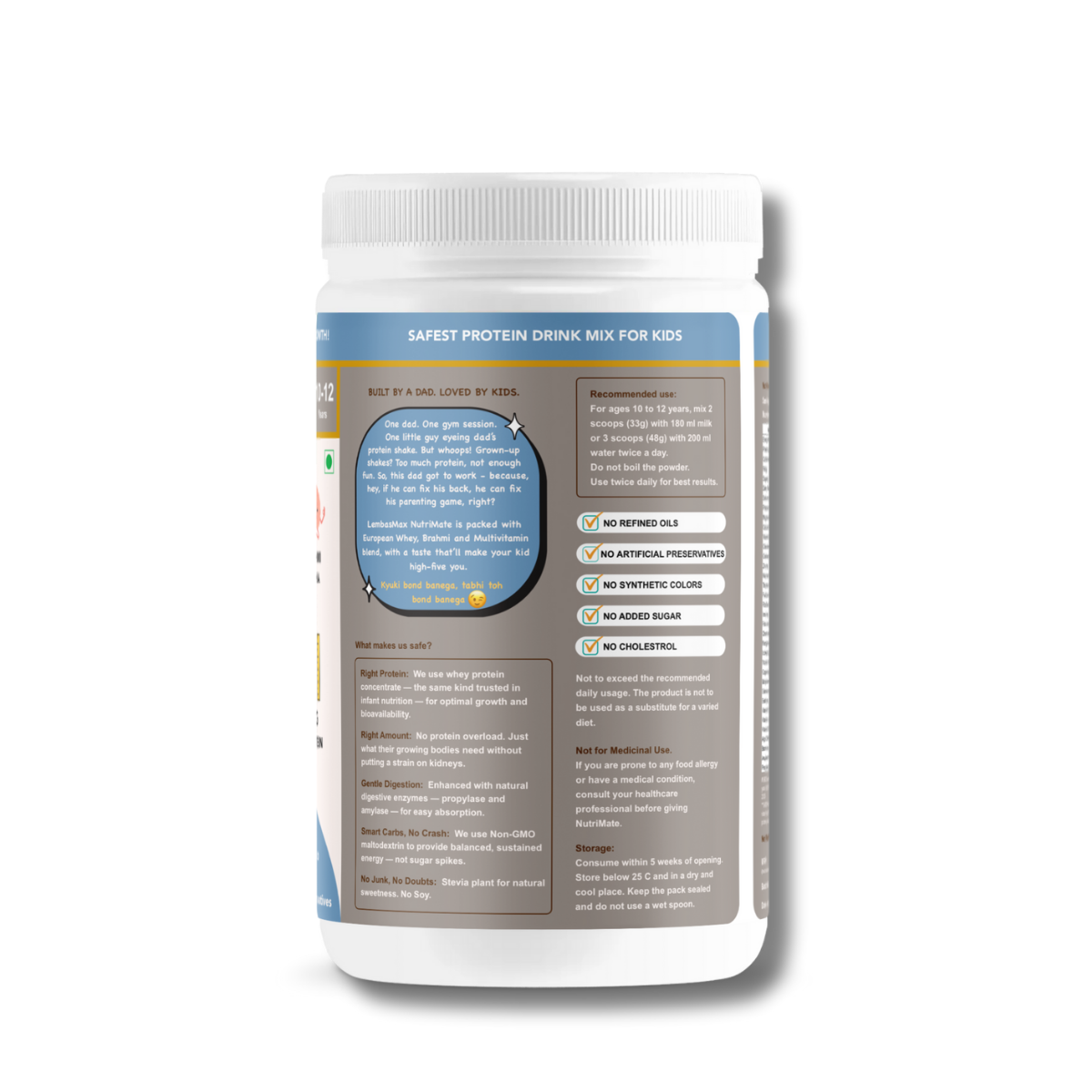 NutriMate 10-12 Years Milk Mix, 400 g, Boy/Girl, Belgian Chocolate